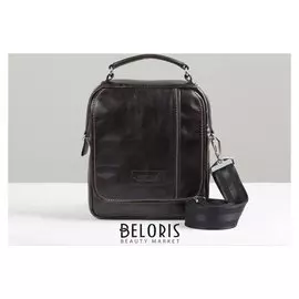 Сумка муж 196-11491-6, 20*7*23, отд на молнии, н/карман, т.коричневый