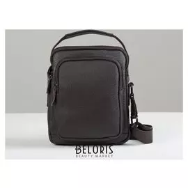 Сумка муж 4021, 19*8*24, отд на молнии, н/карман, длин ремень, коричневый