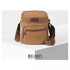 Сумка мужская, отдел на молнии, наружный карман, цвет коричневый