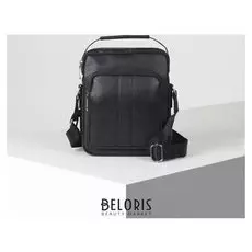 Сумка мужская, отдел на молнии, наружный карман, цвет чёрный