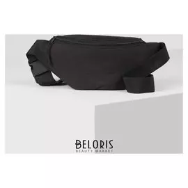 Сумка поясная, отдел на молнии, цвет чёрный