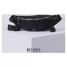Сумка поясная, отдел на молнии, цвет чёрный