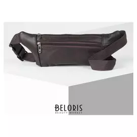 Сумка поясная, отдел на молнии, цвет коричневый