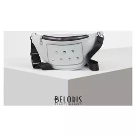 Сумка поясная, отдел на молнии, цвет серый