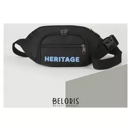 Сумка поясная, отдел на молнии, наружный карман, цвет чёрный