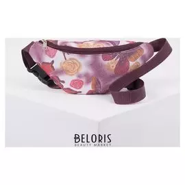 Сумка поясная, отдел на молнии, регулируемый ремень, цвет бордовый