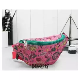Сумка поясная, отдел на молнии, регулируемый ремень, цвет розовый