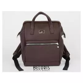 Сумка-рюкзак 1381.1с, 26*16*34, отд на молнии, н/карман, коричневый