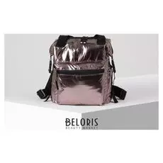 Сумка-рюкзак, отдел на молнии, наружный карман, цвет бронза