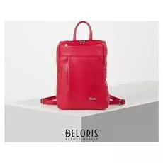 Сумка-рюкзак женская, отдел на молнии, 2 наружных кармана, цвет красный