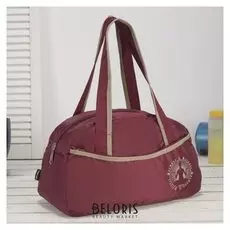 Сумка спортивная, отдел на молнии, наружный карман, цвет бордовый