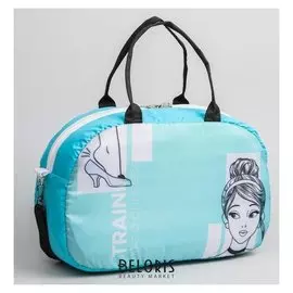 Сумка спортивная принцессы, 38 X 15 X 24 см, отдел на молнии, длинный ремень