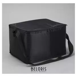 Сумка-термо, 18 л, отдел на молнии, регулируемый ремень, цвет чёрный