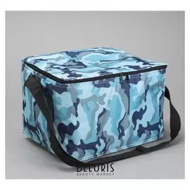 Сумка-термо, 18 л, отдел на молнии, регулируемый ремень, цвет синий