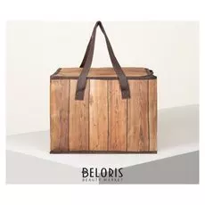 Сумка-термо, отдел на молнии, цвет коричневый