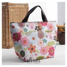 Сумка-термо, отдел на молнии, наружный карман, цвет белый