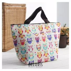 Сумка-термо, отдел на молнии, наружный карман, цвет бежевый