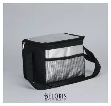 Сумка-термо, отдел на молнии, наружный карман, регулируемый ремень, цвет чёрный