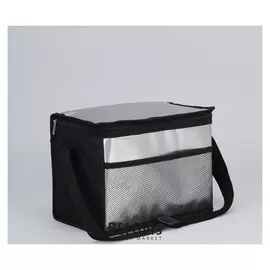 Сумка-термо, отдел на молнии, наружный карман, регулируемый ремень, цвет чёрный