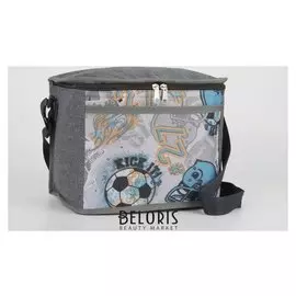 Сумка-термо, отдел на молнии, наружный карман, регулируемый ремень, цвет серый