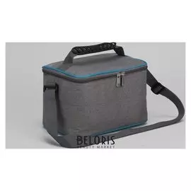 Сумка-термо, отдел на молнии, регулируемый ремень, цвет серый