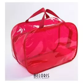 Сумка в роддом 23х32х17, цветной пвх, цвет красный