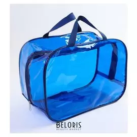 Сумка в роддом 23х32х17, цветной пвх, цвет синий