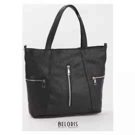 Сумка жен 1042, 33*12*30, отд на молнии, 4 н/кармана, регул ремень, черный