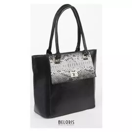 Сумка жен 10617, отд на молнии, н/карман, черный