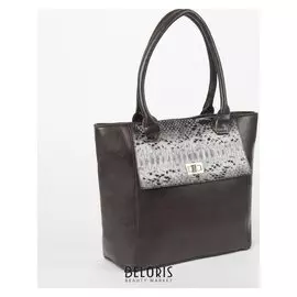 Сумка жен 10617, отд на молнии, н/карман, коричневый