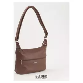 Сумка жен 1066, 27*12*21, отд на молнии, 2 н/карман, регул ремень, коричневый