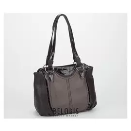 Сумка жен 1338, 35*12*24, з отд на молниях, 4 н/кармана, гиб коричневый