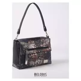 Сумка жен 1369г, 28*11*20, 3 отд на молниях, н/карман, регул ремень, синий