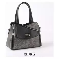 Сумка жен 1400, 32*13*24, 3 отд на молн, 2 н/кармана, дл ремень, гибис серый