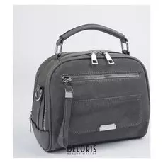 Сумка жен 150, 2 отд на молнии, 3 н/кармана, серый