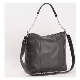 Сумка жен 170, 30*12*29, отд на молнии, н/карман, регул ремень, серый/черный