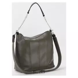 Сумка жен 170, 30*12*29, отд на молнии, н/карман, регул ремень, т.зеленый