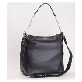 Сумка жен 171, 30*12*29, отд на молнии, н/карман, регул ремень, т. синий металик