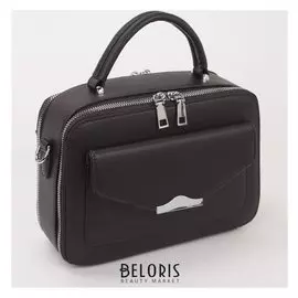 Сумка жен 1724, отд на молнии, н/карман, коричневый