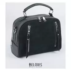 Сумка жен 352, 2 отд на молнии, 3 н/кармана, зеленый