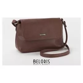 Сумка жен 440, 24*9*15, отд на клапане, н/карман, регул ремень, коричневый
