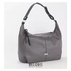 Сумка жен 500, 32*10*27, отд на молнии, н/карман, регул ремень, серый синий