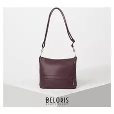 Сумка жен 634/1 D4, 28*10*22, отд на молнии, н/кармана, регул ремень, бордовый