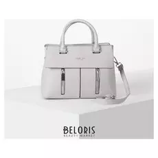 Сумка жен 8339 30*11*23, отдел на молнии, нар карман, длин ремень, серый