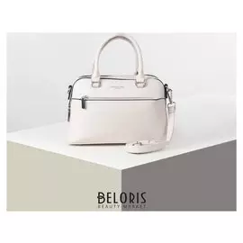 Сумка жен 8382, 30*11*20, 2 отд на молниях, 2 н/кармана, бежевый