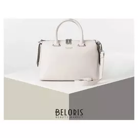 Сумка жен 8386, 30*11*20, отд на молнии, н/карман, бежевый