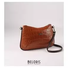 Сумка жен 880.2с, 26*2*16, отд на молнии, н/карман, длин ремень, коричневый