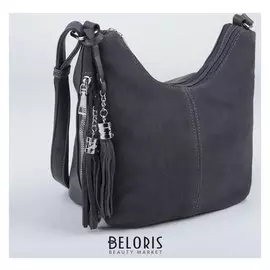 Сумка жен 9040, отд на молнии, н/карман, серый