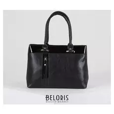 Сумка жен элина, 27*12*35, отд на молнии, 2 н/кармана, черный