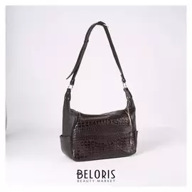 Сумка жен L79b, 30*14*21, отд на молнии, н/карман, коричневый кайман